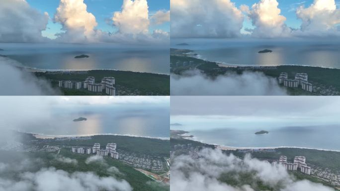 雨过天晴海边石梅湾加井岛