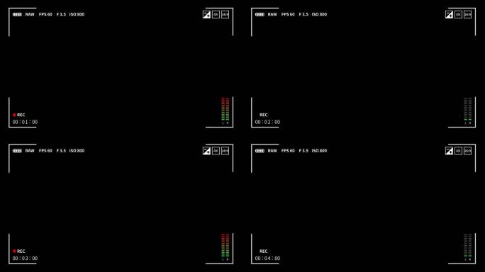 5分钟摄像机REC录像边框拍摄取景框