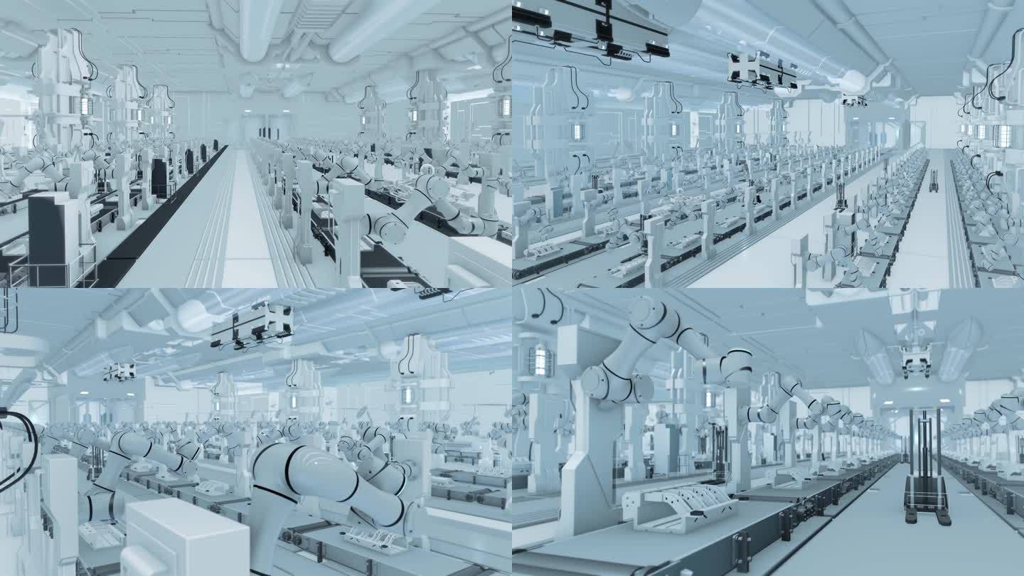 未来自动化机械臂机械手生产制造车间工厂