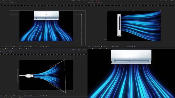 多款空调风气流数据传输特效
