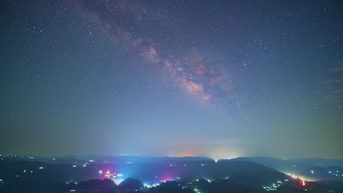 遵义习水飞鸽林场星空银河延时摄影