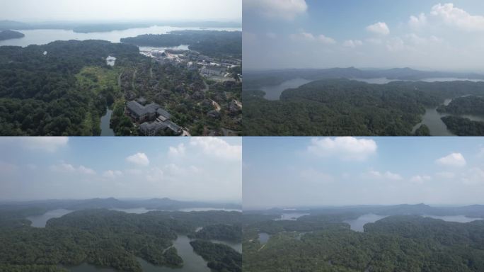 4K江西新余市仙女湖自然风光航拍视频