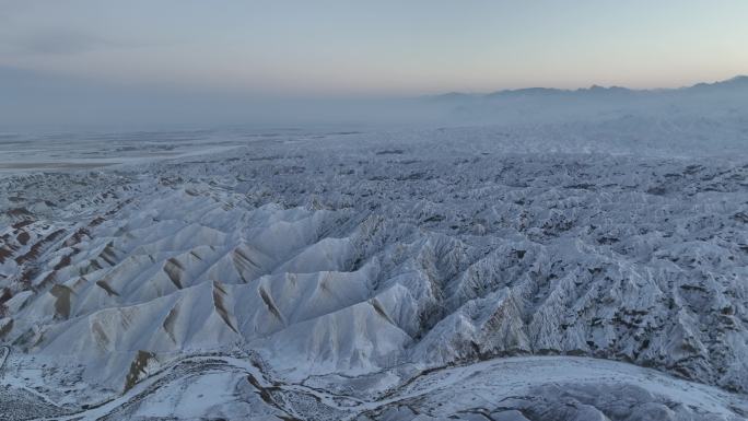 冬季雪景 张掖丹霞国家地质公园 丹霞地貌