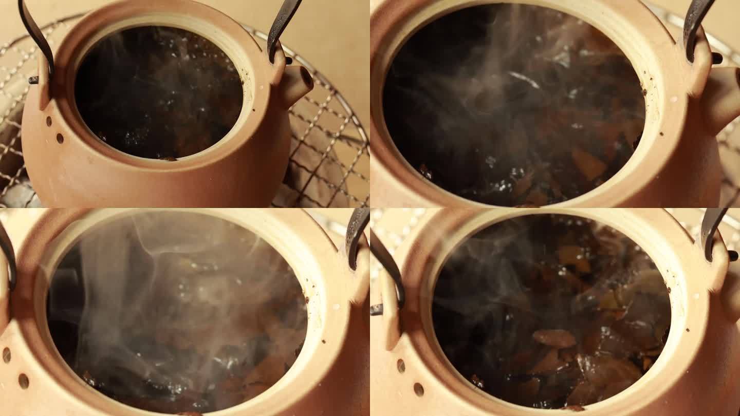 煮茶~水壶煮茶~沸腾~热气
