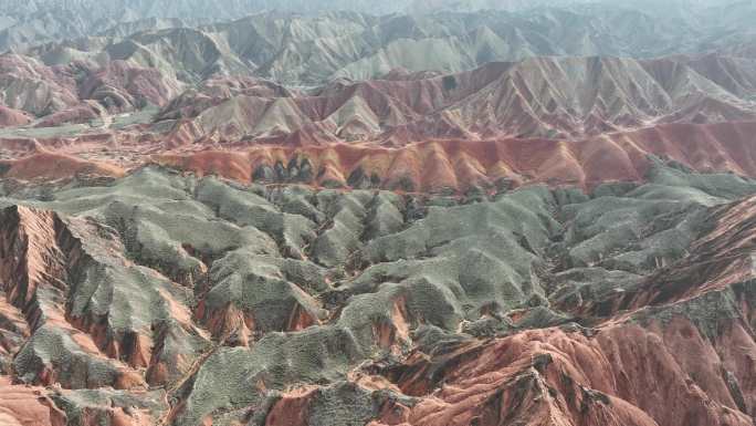 张掖丹霞国家地质公园 丹霞地貌 彩色丘陵