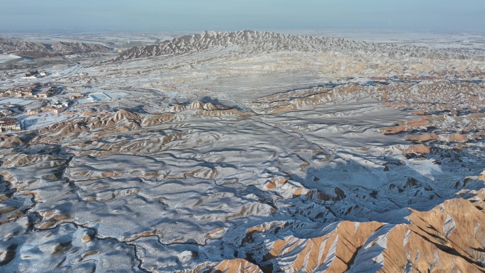 冬季雪景 张掖丹霞国家地质公园 丹霞地貌