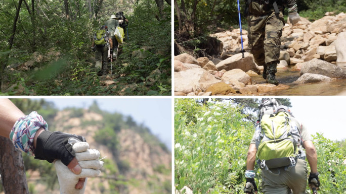 背牛山 登山行者 背包客 探险 登山