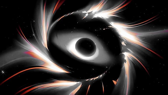 黑洞星空抽象粒子