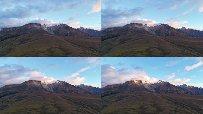 格聂神山的日出4K航拍高清延时摄影 片头