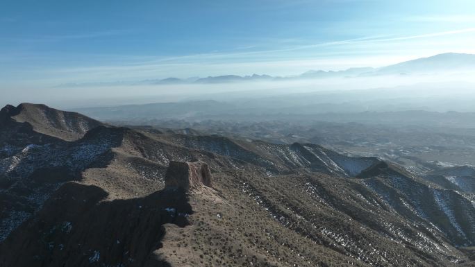 冬季雪景 张掖丹霞国家地质公园 丹霞地貌