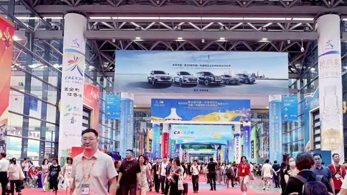 第20届中国东盟博览会航拍 延时 拍摄