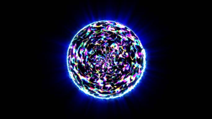 4K彩色闪电能量启动球通道-循环 4