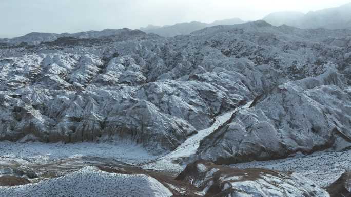 冬季雪景 张掖丹霞国家地质公园 丹霞地貌