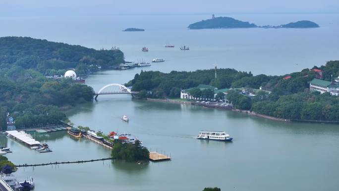 无锡滨湖区蠡湖渤公岛公园生态湿地