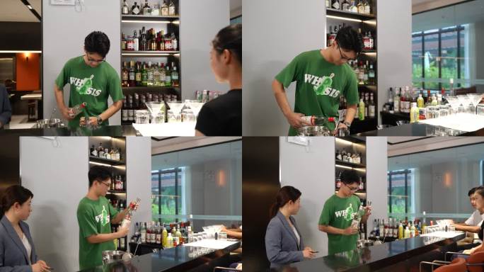 酒店管理专业 授课 服务员 调酒 餐具