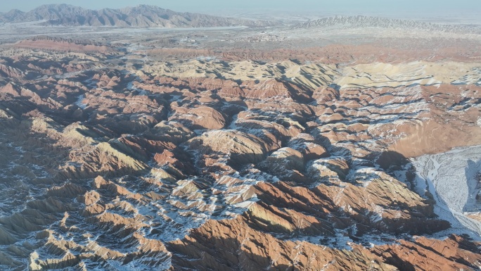 冬季雪景 张掖丹霞国家地质公园 丹霞地貌