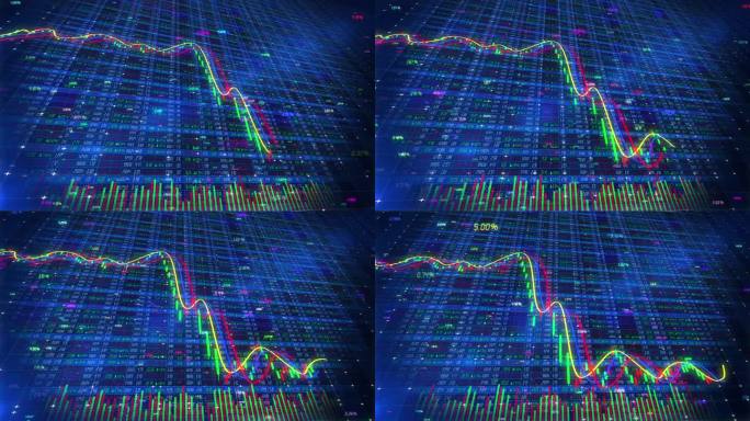 股市崩盘-股价断崖式暴跌一泻千里