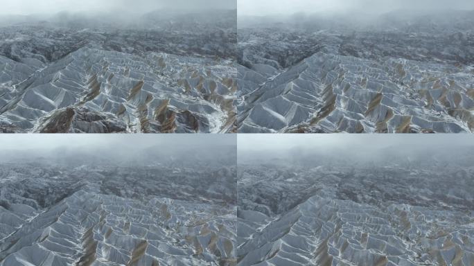 冬季雪景 张掖丹霞国家地质公园 丹霞地貌