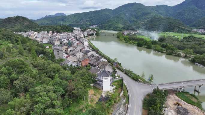 浙江温州永嘉县白泉村航拍