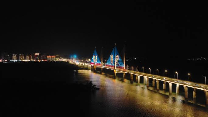 卧龙大桥夜景
