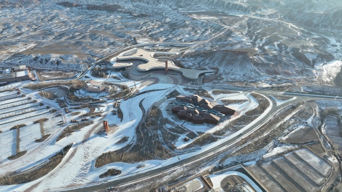 冬季雪景 张掖丹霞国家地质公园 丹霞地貌