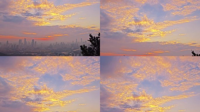 无锡惠山看日出实拍素材