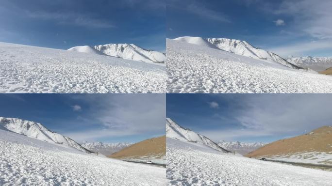 新疆 半边雪山 慕士塔格冰川