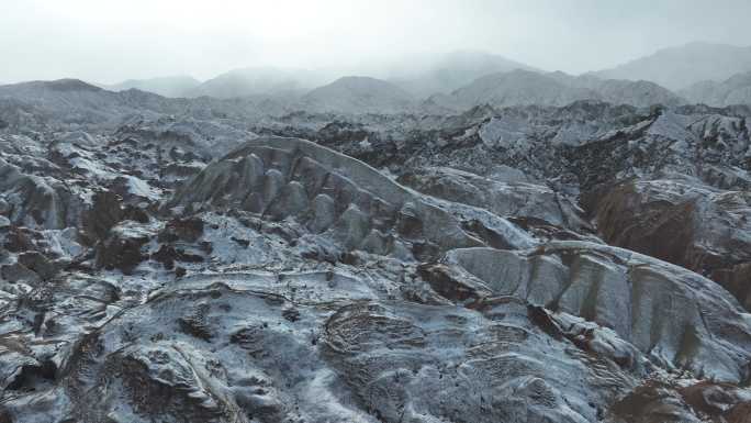 冬季雪景 张掖丹霞国家地质公园 丹霞地貌