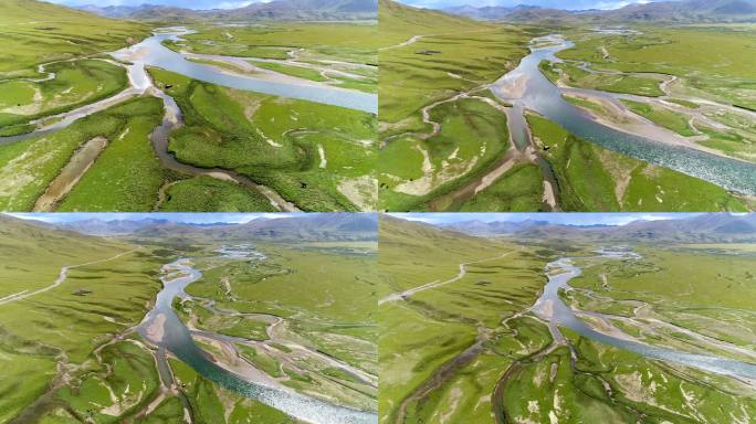 西藏高原草原河流