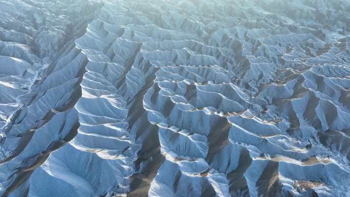 冬季雪景 张掖丹霞国家地质公园 丹霞地貌