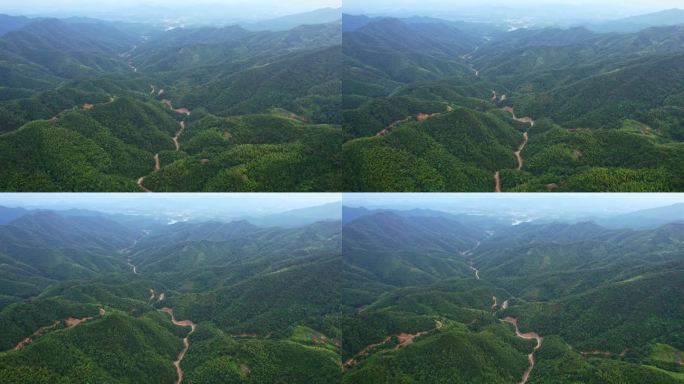 山区乡村公路土路修路山路蜿蜒