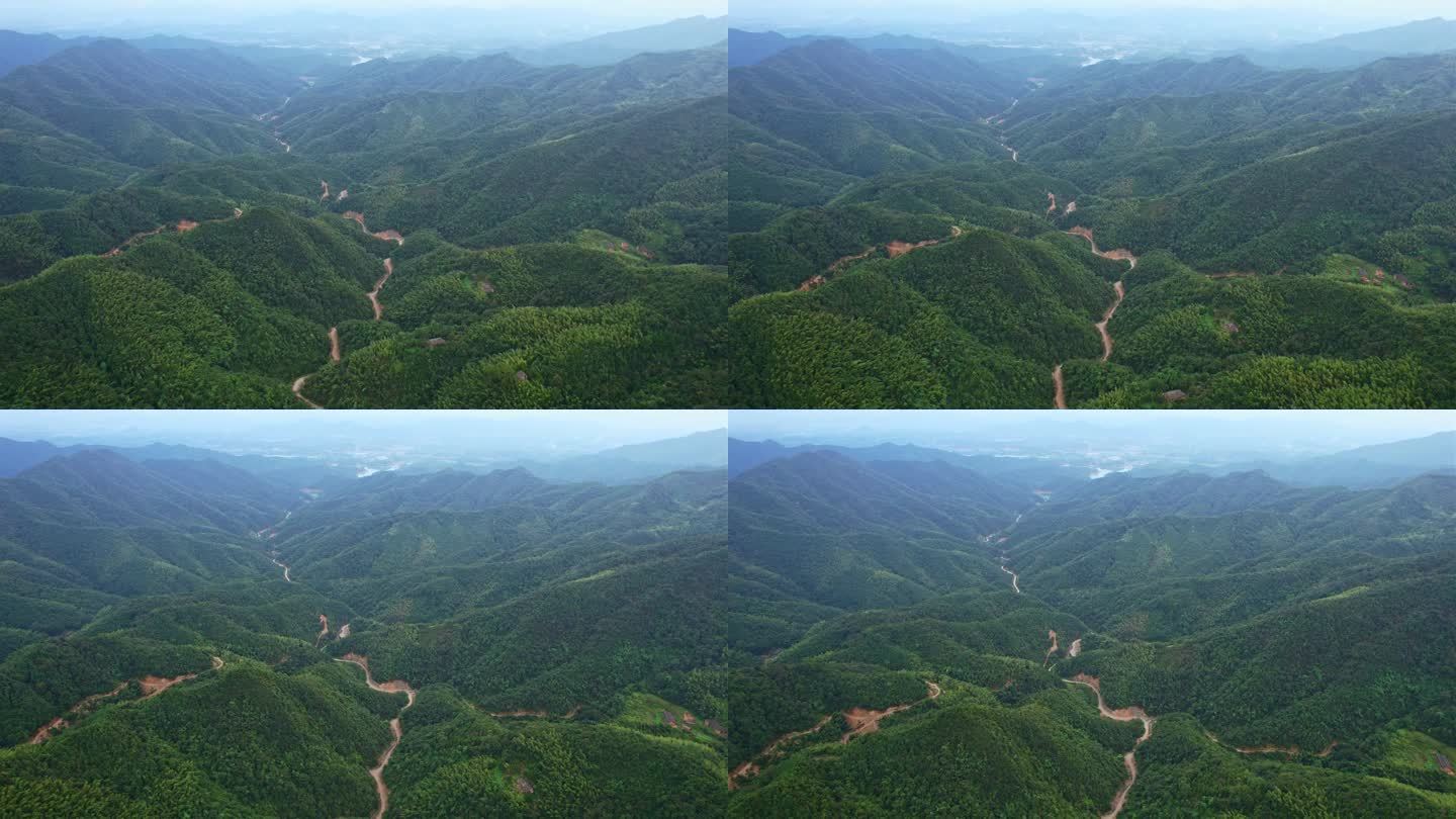 山区乡村公路土路修路山路蜿蜒