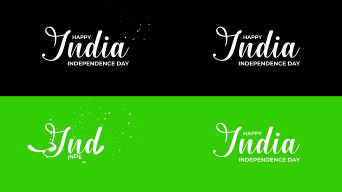 印度独立日庆祝动画。
