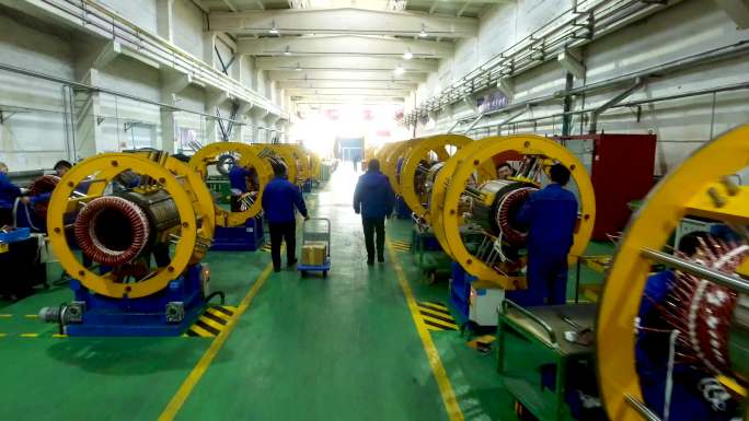 重工业 生产车间 汽轮机生产制造