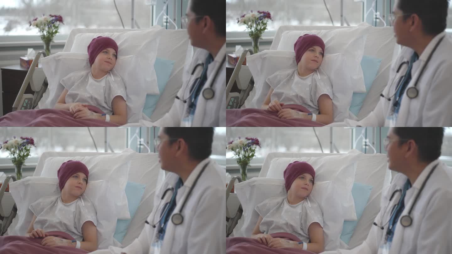 癌症病人和医生谈话