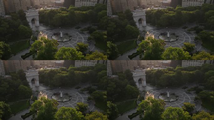 纽约华盛顿广场公园鸟瞰图