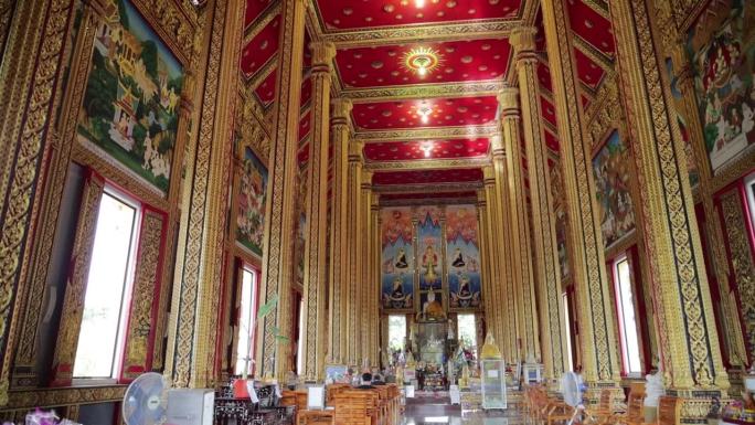 泰国寺庙大教堂美丽的墙壁艺术