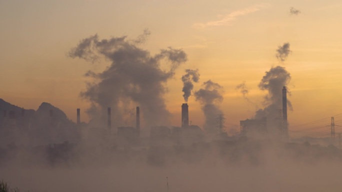燃煤电厂全球变暖化工厂炼油排放化石能源