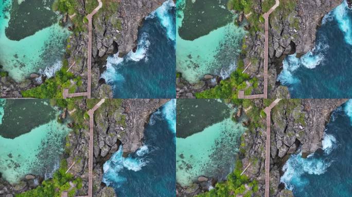 威库里泻湖，无人机拍摄，西松巴岛，印度尼西亚