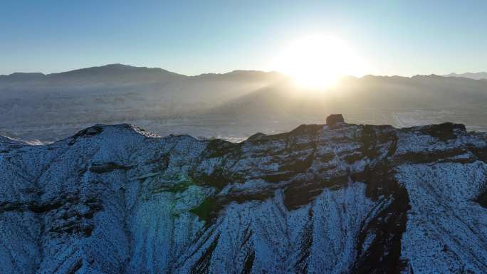 冬季雪景 张掖丹霞国家地质公园 丹霞地貌