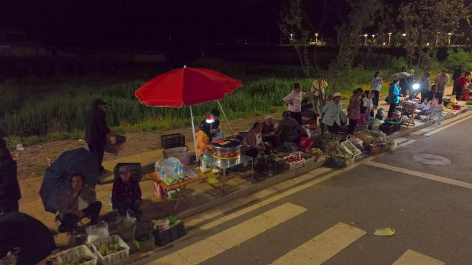 夜间集市 夜市集市 地摊经济 夜市经济