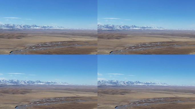 4k航拍祁连雪山