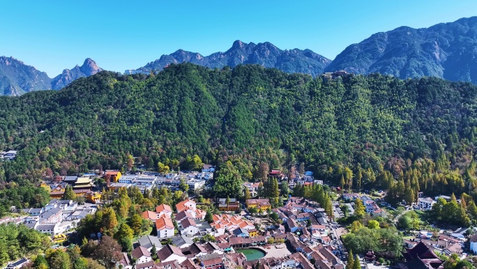 4K高清航拍九华山风景区