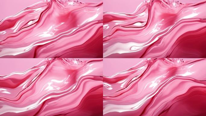 曲线流动的粉色液体 艺术纹理 抽象液体