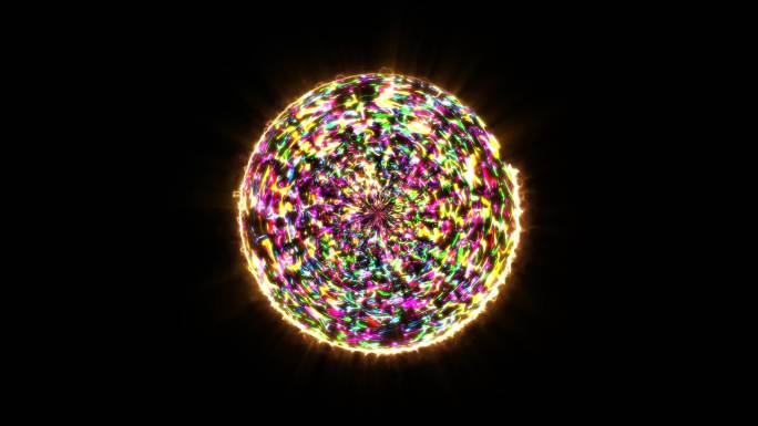 4K彩色闪电能量启动球通道视频-循环 6