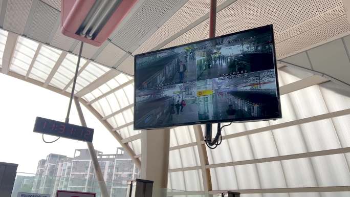 地铁站监控屏幕 报站屏幕4K