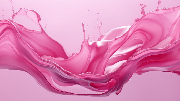 抽象液体 红色 粉色 粉色颜料