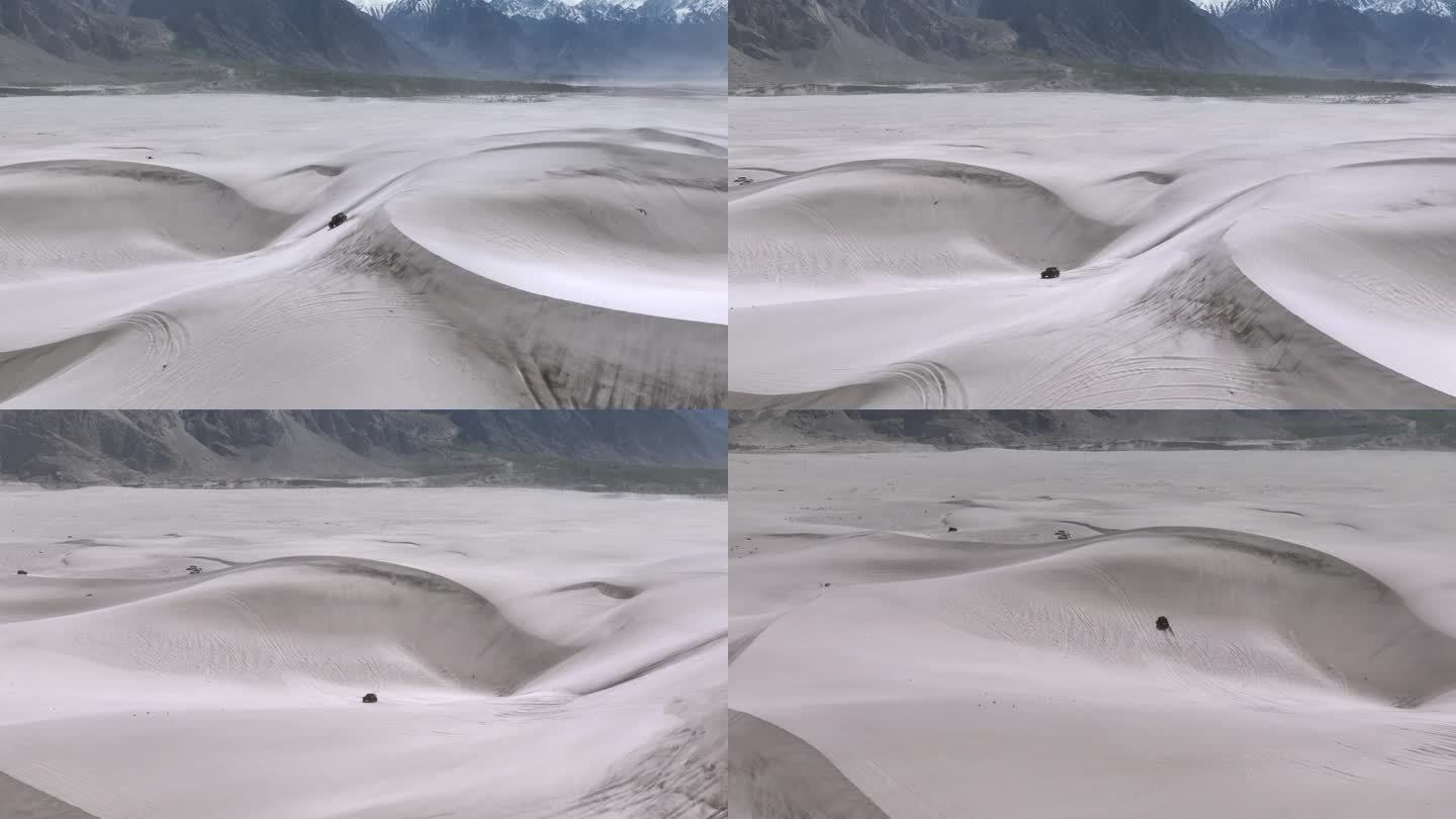 Sarfaranga寒冷的沙漠，周围的雪帽山，巴基斯坦北部的斯卡都