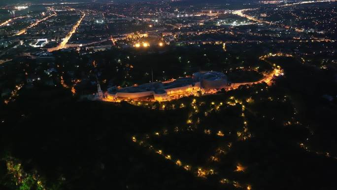 匈牙利布达佩斯夜景航拍