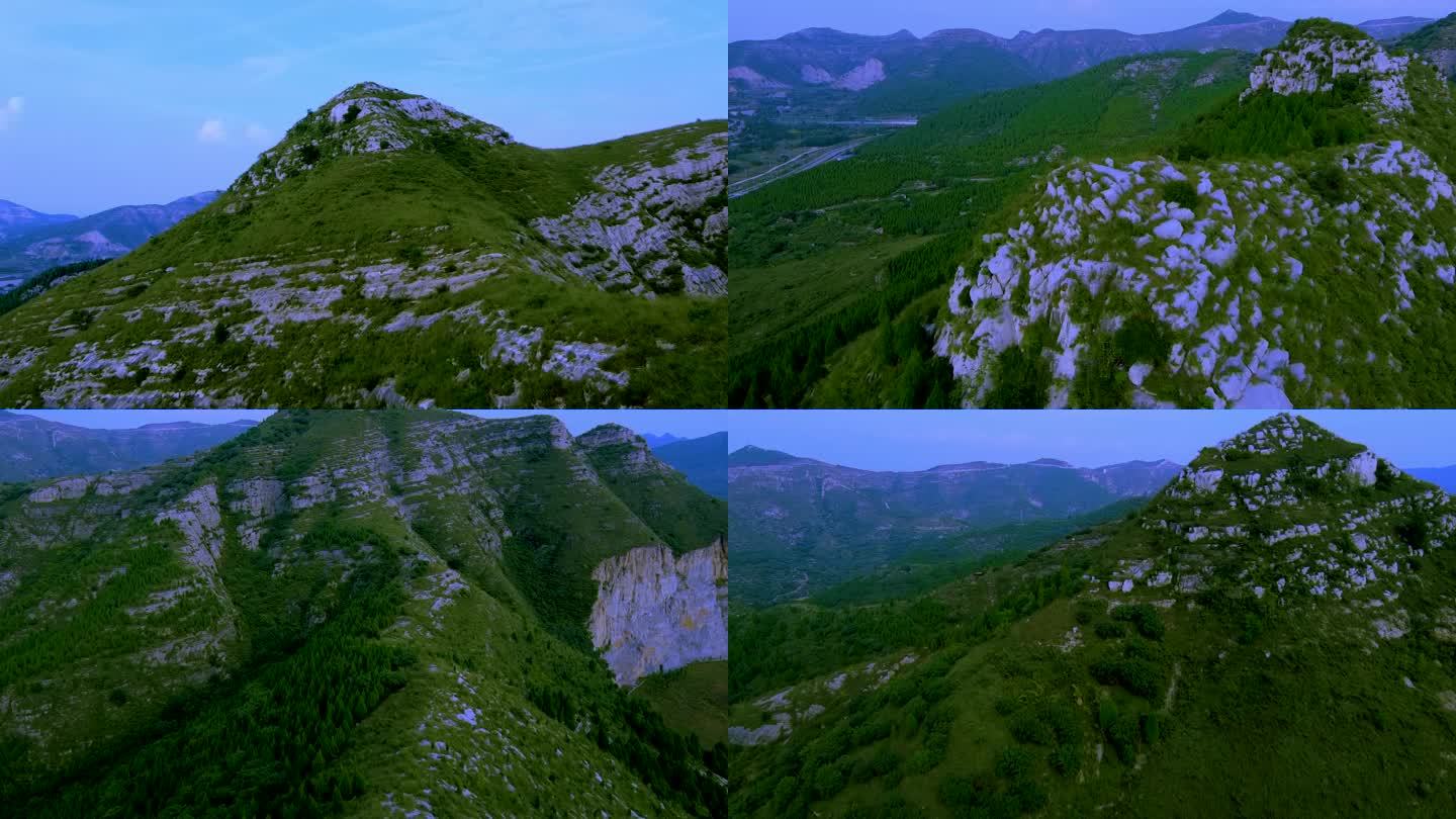 原创高清航拍山顶风景视频素材